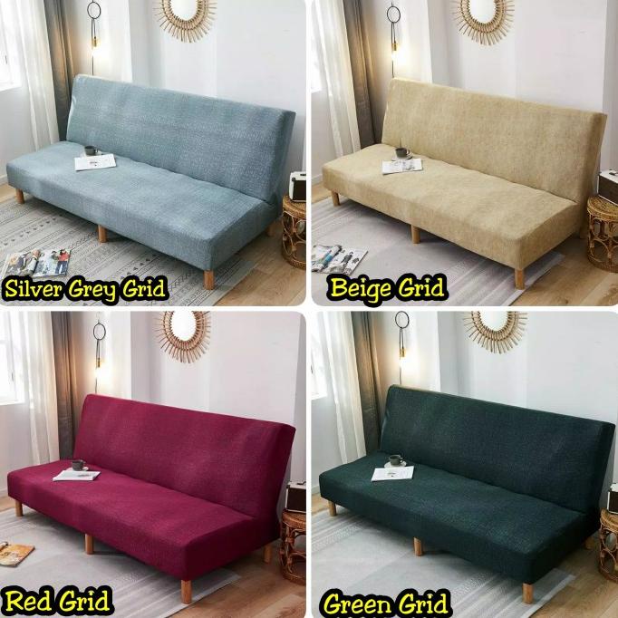 Jual COVED SOFA BED POLOS SARUNG SOFA IMPORT STRETCH ELASTIS Silver