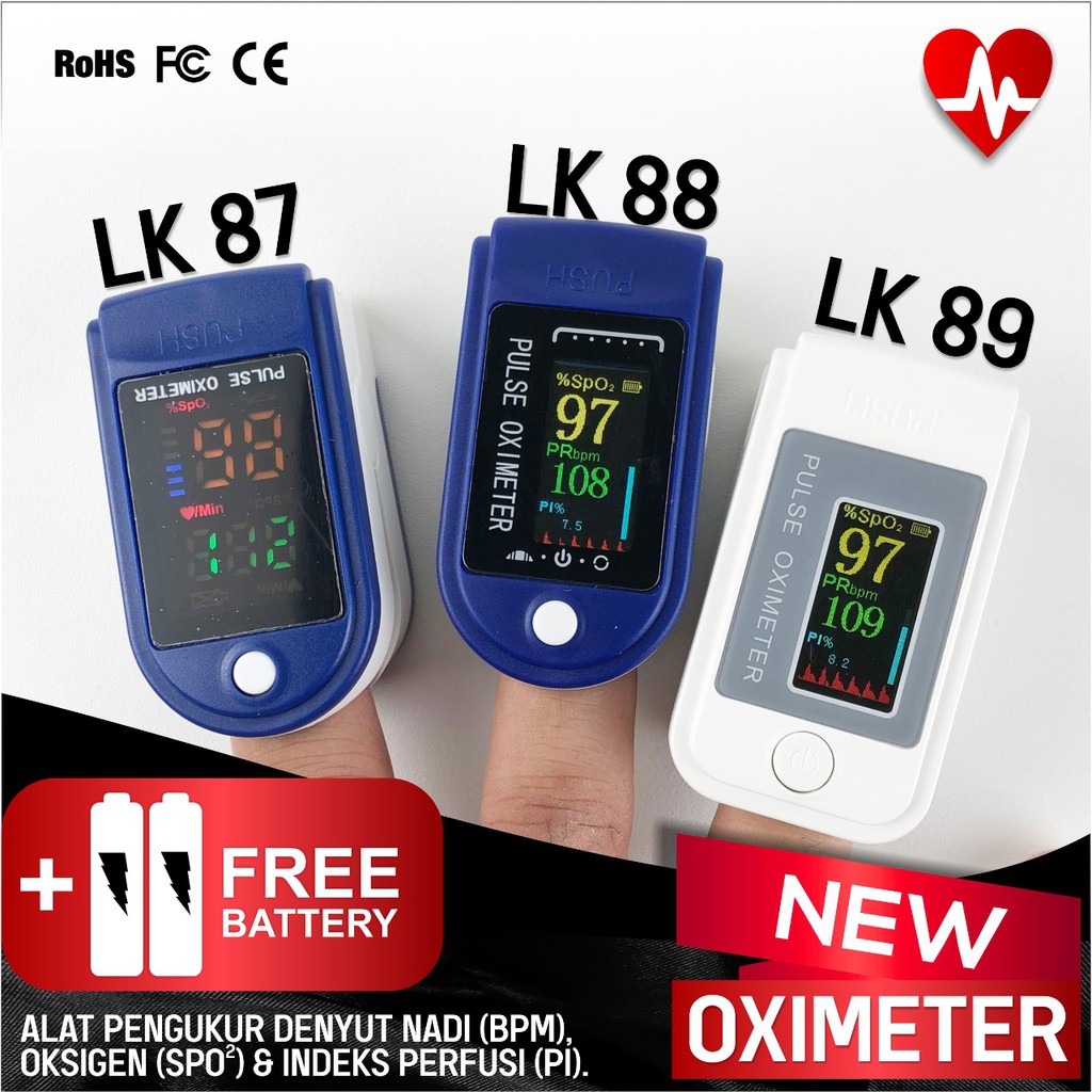 Jual Oxymeter Oksimeter Alat Pengukur Saturasi Oksigen Fingertip Pulse