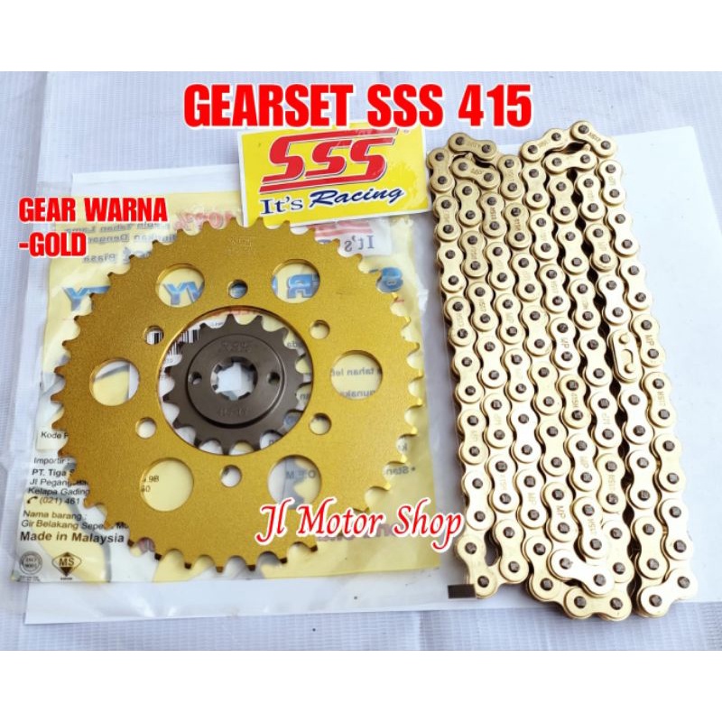 Jual (GEAR GOLD BLACK ) GEAR SET GIR SET GEARSET SSS 428 NINJA 150 KR