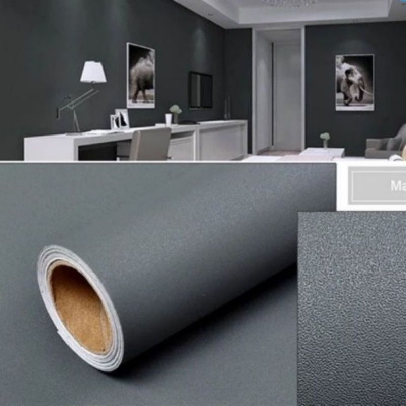 Jual Wallpaper Sticker Dinding Motif Putih Polos ungu muda ungu tua