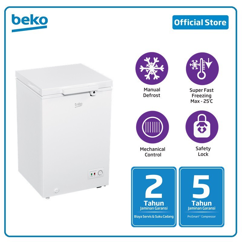 Jual BEKO CHEST FREEZER 100L CF100WD Shopee Indonesia
