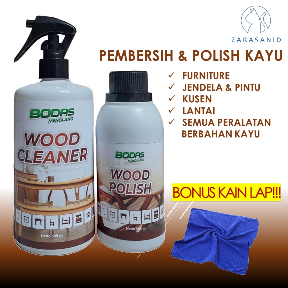Jual BODAS Wood Cleaner Polish Pembersih dan Polish Kayu Furnitur