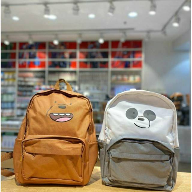 Jual We Bare Bears Backpack Miniso Shopee Indonesia
