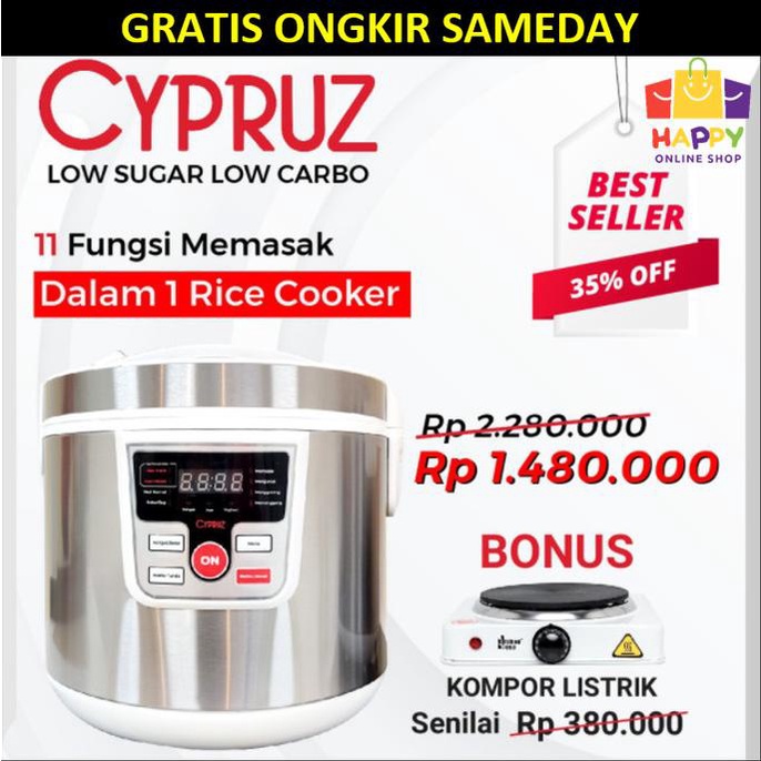 Jual CYPRUZ Low Carb Rice Cooker RiceCooker Low Carb Rendah Gula