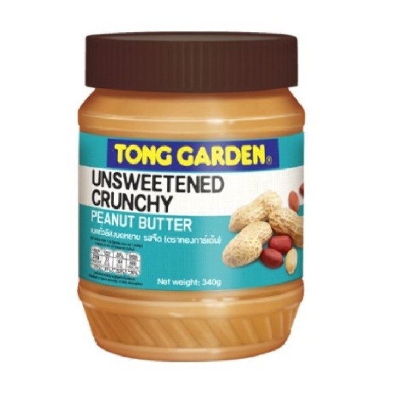 Jual selai kacang peanut butter tong garden unsweetened crunchy 340