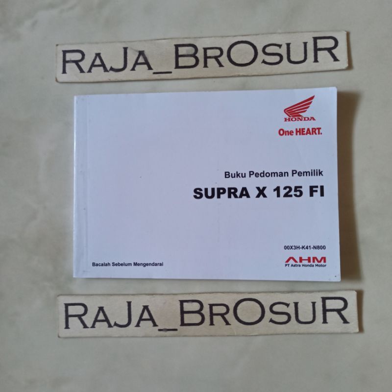 Jual Buku pedoman pemilik/Manual Book Honda Supra X 125 FI Supra X125 FI Injeksi K41 20142022