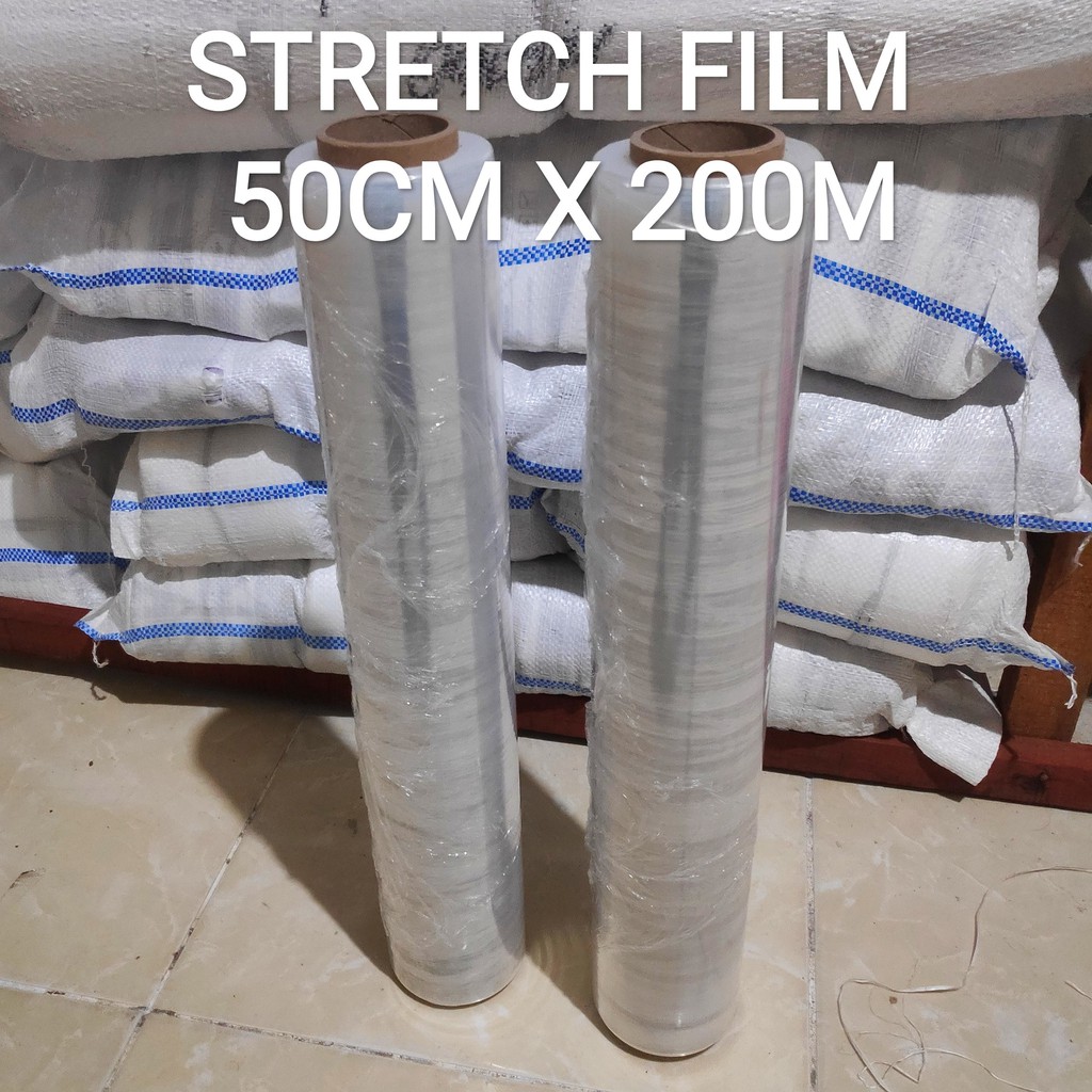 Jual Stretch Film uk 50cm x 200meter, Plastik wrapping barang Shopee