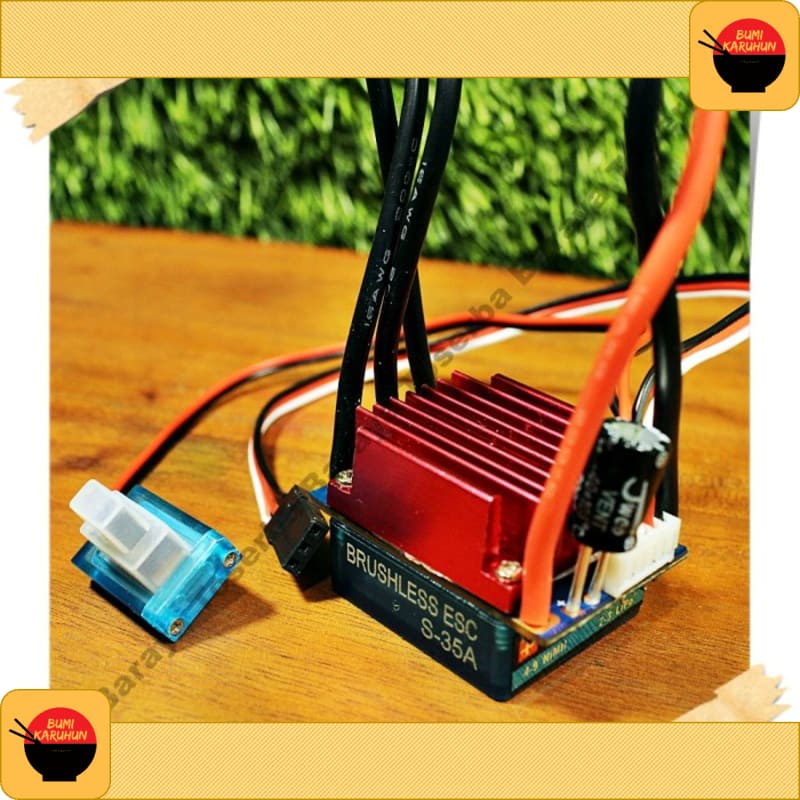 Jual ESC Brushless 35A Mobil RC 1/14 1/16 Tahan Air wpl d12 MN vortex