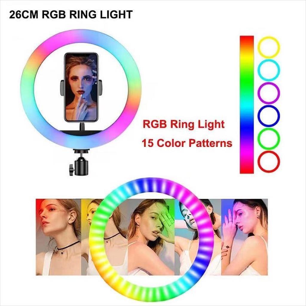 Jual Ring Light Rainbow RGB Selfie 26cm/10inch for Tik Tok Selfie Make