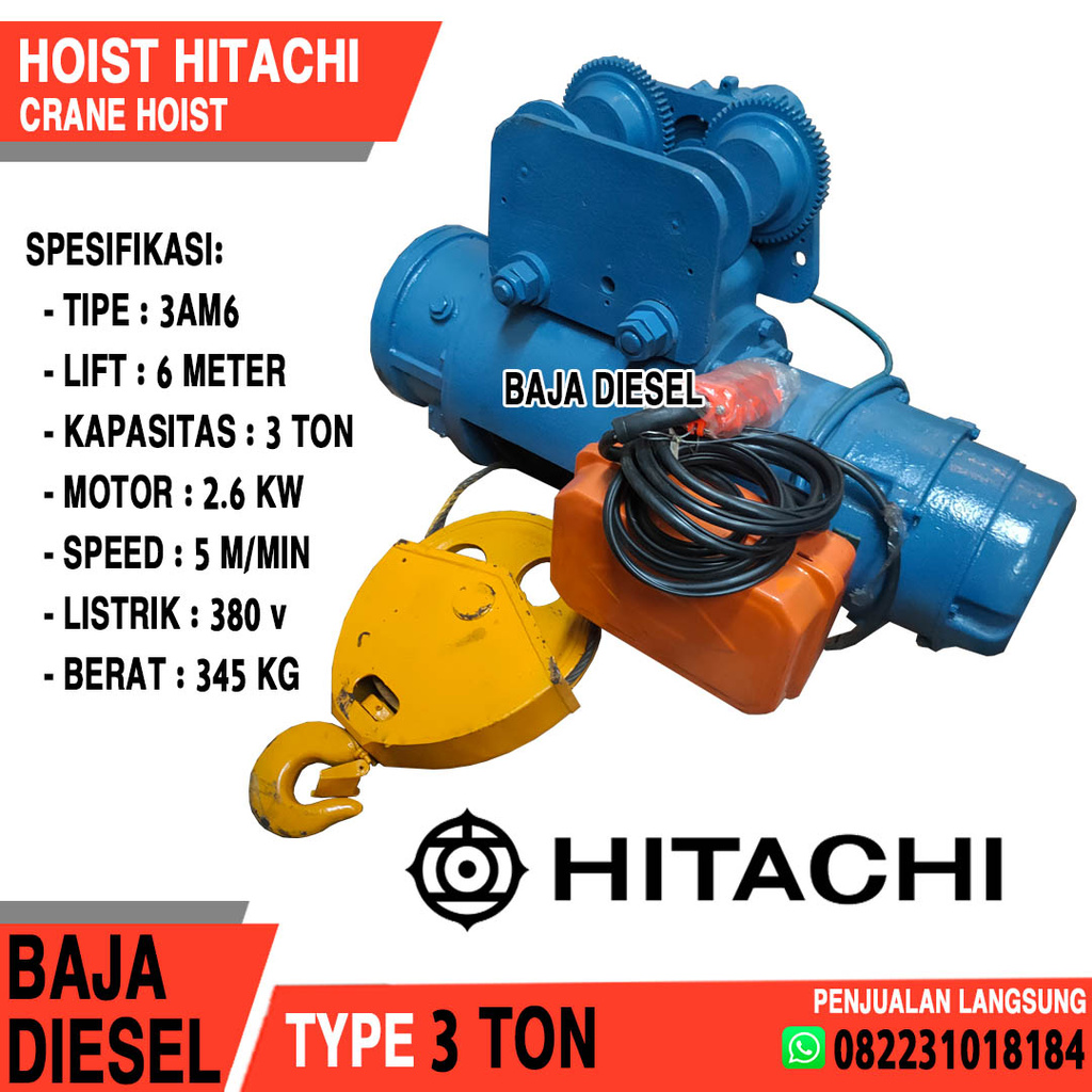 Jual Hoist Crane HITACHI 3 TON (BEKAS) Shopee Indonesia
