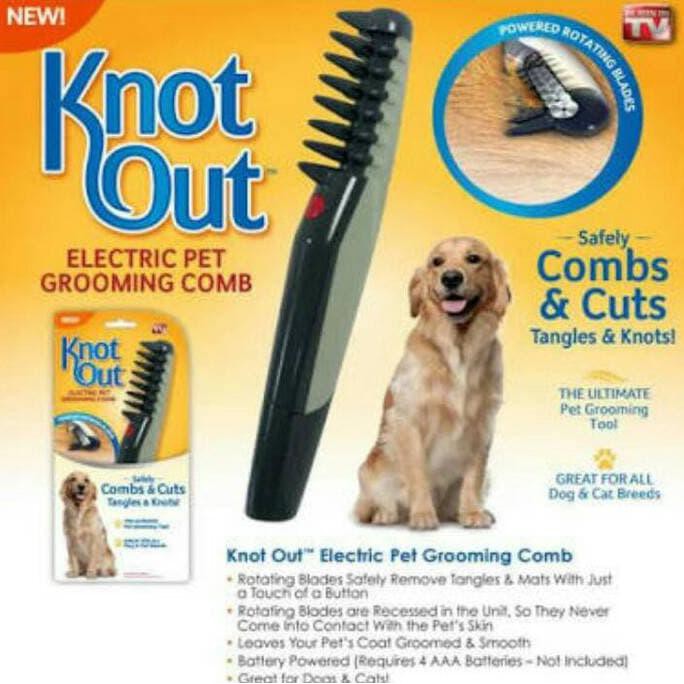Jual Knot Out Electric Pet Dog Grooming Comb Sisir Anjing Anti Kusut BOOM SALE Shopee Indonesia