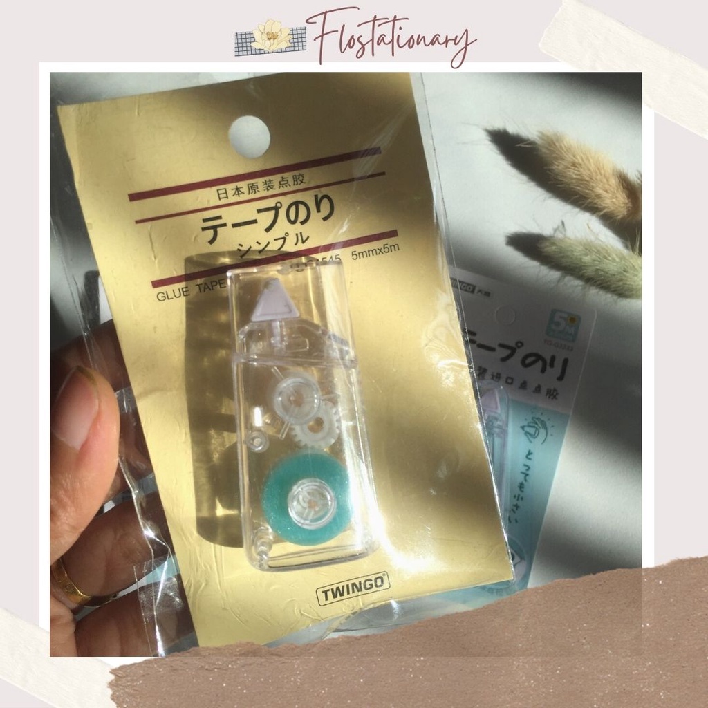 Jual [FS] 3 Shape Glue Tape Transparan Aesthetic Muji Style Lem Roller