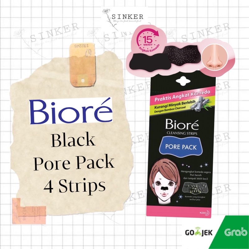 Jual BIORE PORE PACK BLACK MASKER PEMBERSIH KOMEDO 4 STRIPS Shopee