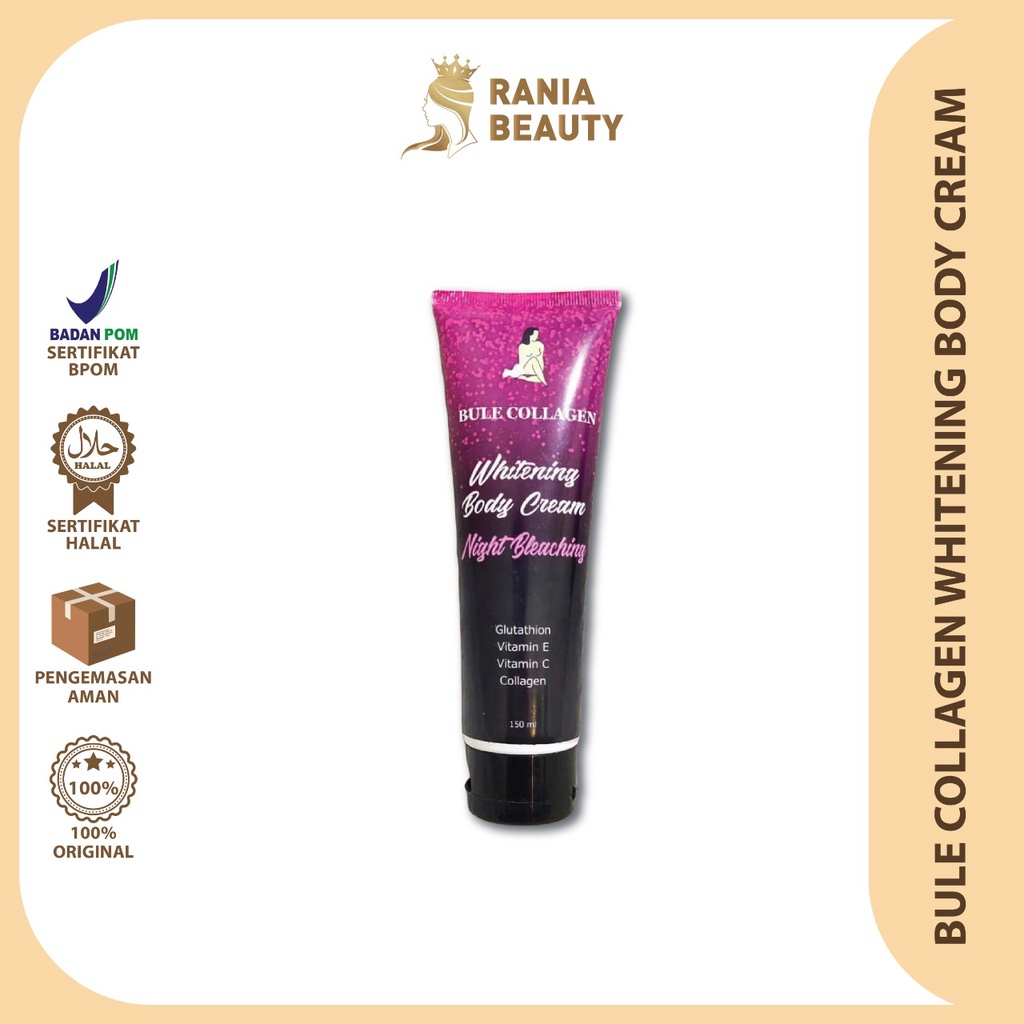 Jual Bule Collagen Whitening Body Cream Night Bleaching Rania Beauty