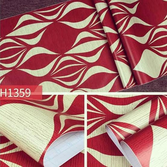 Jual Wallpaper stiker dinding motif batik merah Shopee Indonesia