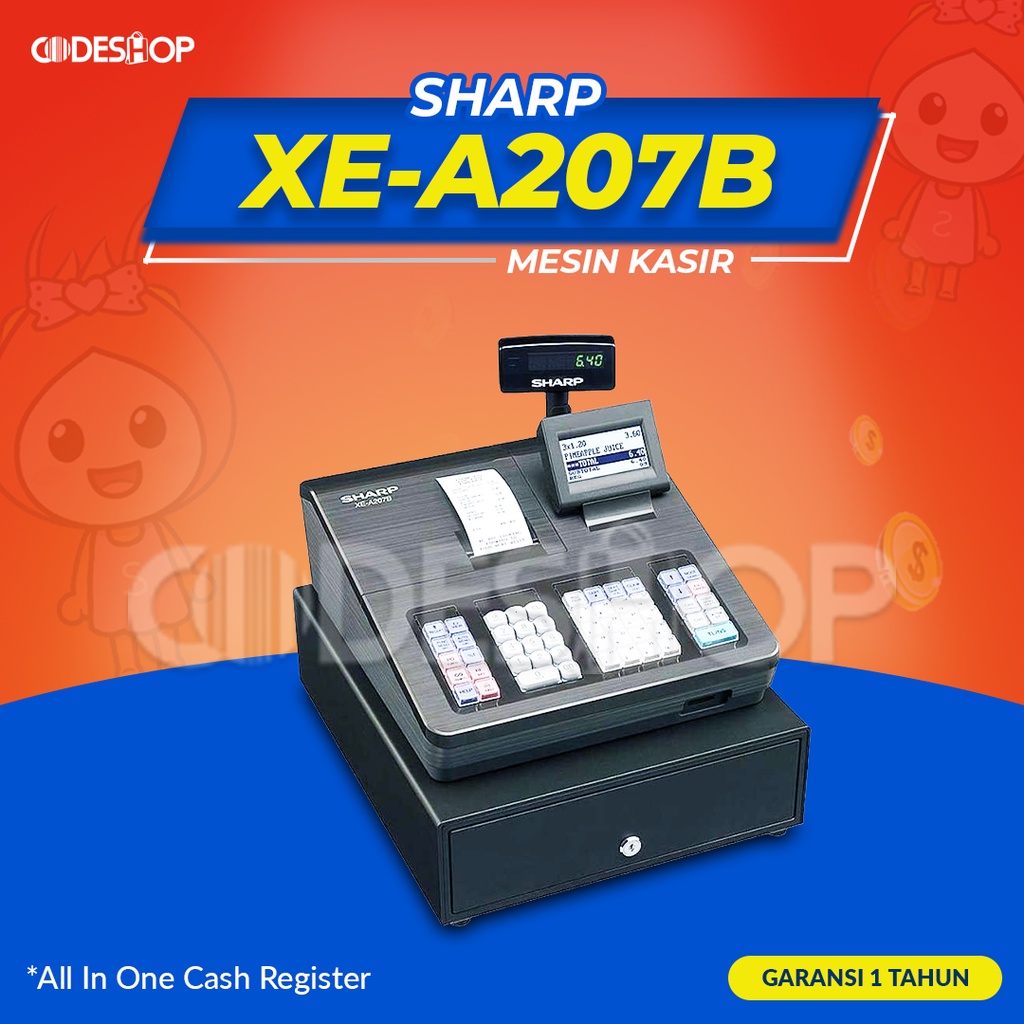 Jual Cash Register SHARP XEA207B Mesin Kasir Restoran Cafe Shopee