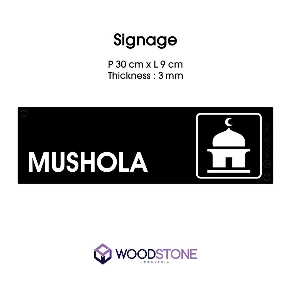 Jual Papan Petunjuk Mushola Sign Board Musholla Acrylic Signage