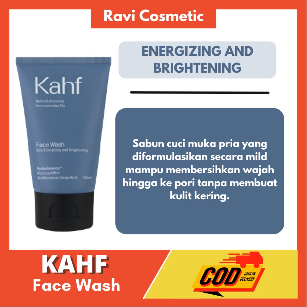 Jual KAHF SKIN ENERGIZING AND BRIGHTENING FACE WASH 100 ML Sabun Cuci