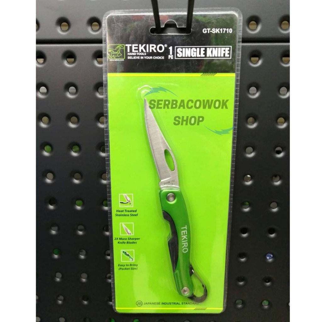 Jual Tekiro Pisau LIpat Pocket Single Knife Stainless Termurah
