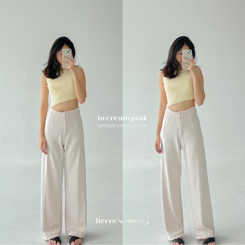 Jual MARLOWE pants vol. 2 highwaist premium knit culotte celana kulot