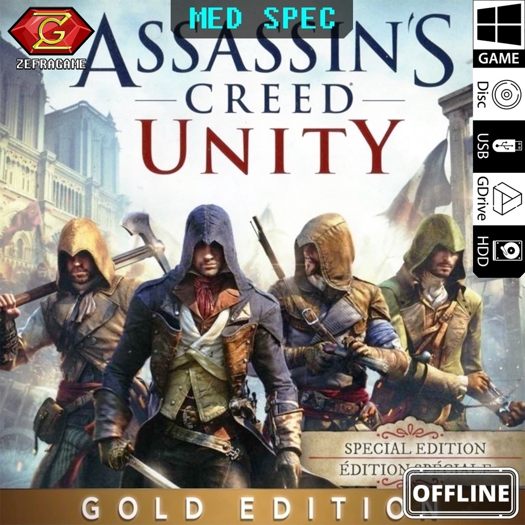 Jual Assassins Creed UNITY Gold Edition PC Full Version/Assassin Creed