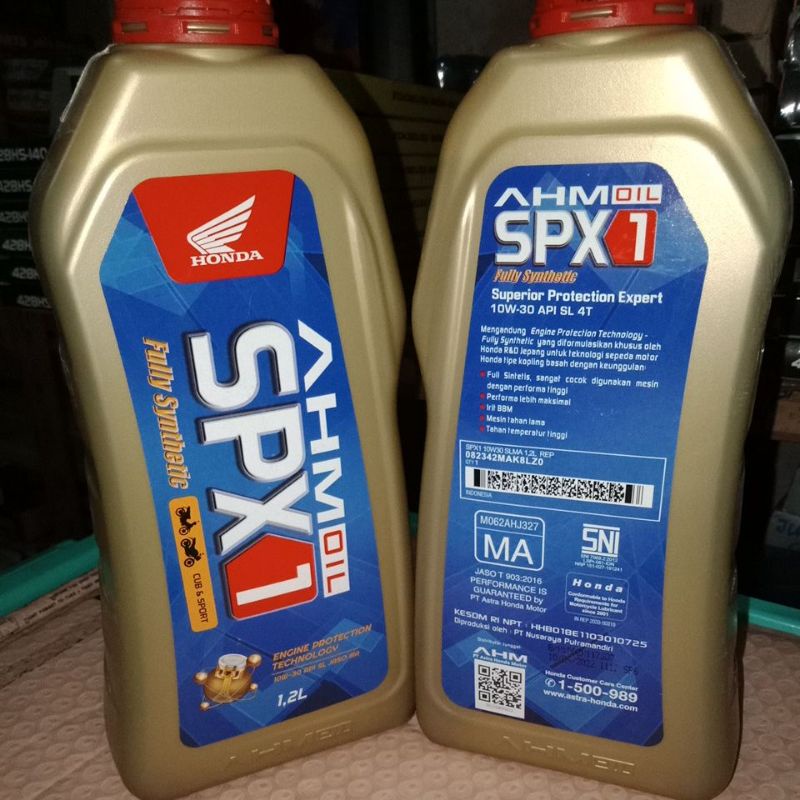 Jual Oli Mesin Honda Original AHM Oil SPX1 1200mL / 1,2 Liter [CB150R(03)
