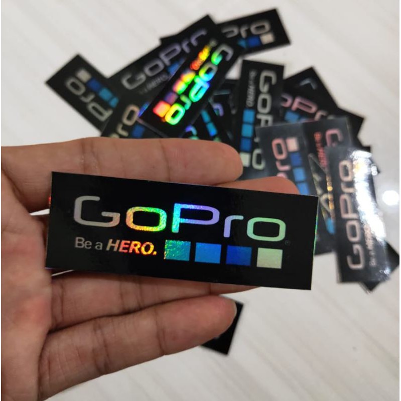 Jual Sticker GoPro hologram tahan air bahan vinyl stiker gopro stiker