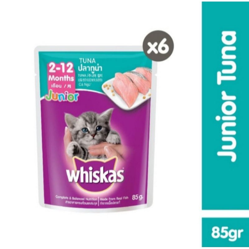 Jual pouch whiskas junior 85g whiskas sachet junior tuna (6 pcs