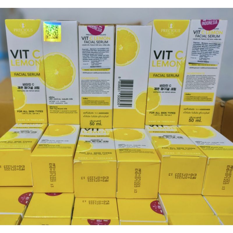 Jual BPOM PRECIOUS SKIN VIT C LEMON FACIAL SERUM 50ml Shopee Indonesia