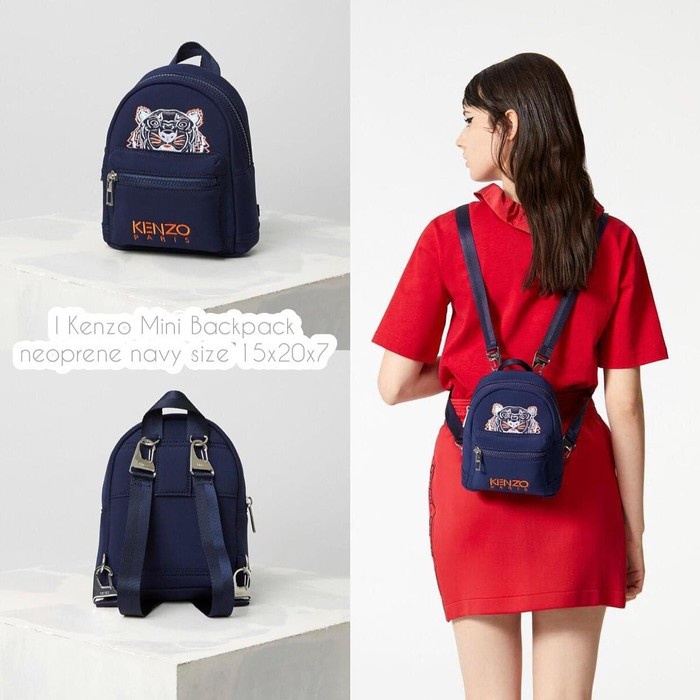 Jual KENZO MINI BACKPACK TIGER IN NAVY GUARATNEE ORIGINAL KNZ 100 Shopee Indonesia