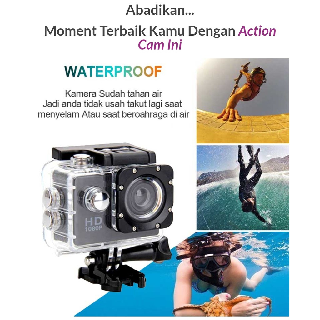 Jual Kamera Action Kogan 4K 18Mp Ultra Hd 1080p Terbaru \[HITAM