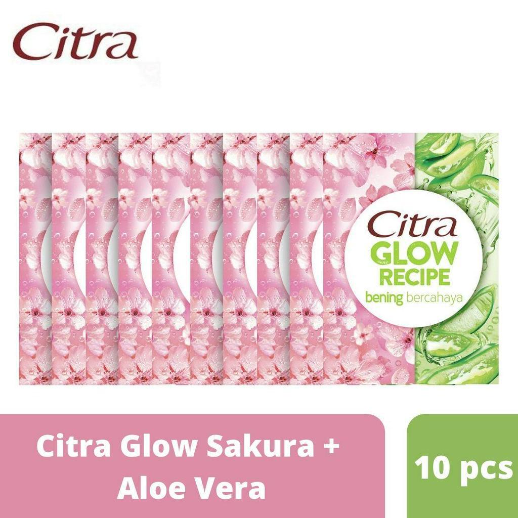 Jual Citra Glow Recipe Sheet Mask / Masker Wajah Sakura + Aloe Vera 25