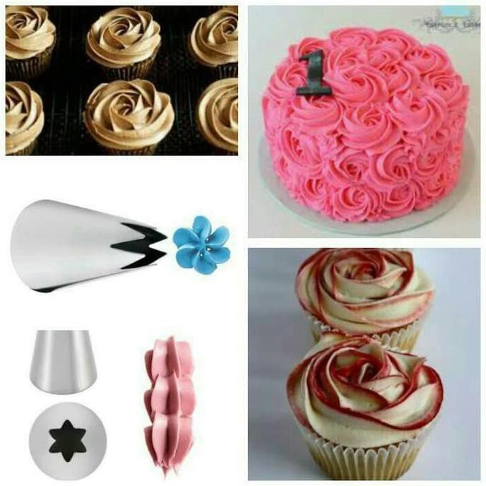 Jual Spuit KW Wilton 1M Super swirl Star Tip churros Stainless Steel