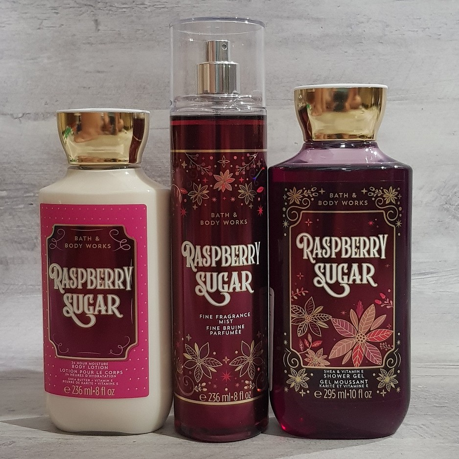 Jual BBW BODY LOTION SHOWER GEL BODY MIST RASPBERRY SUGAR Shopee