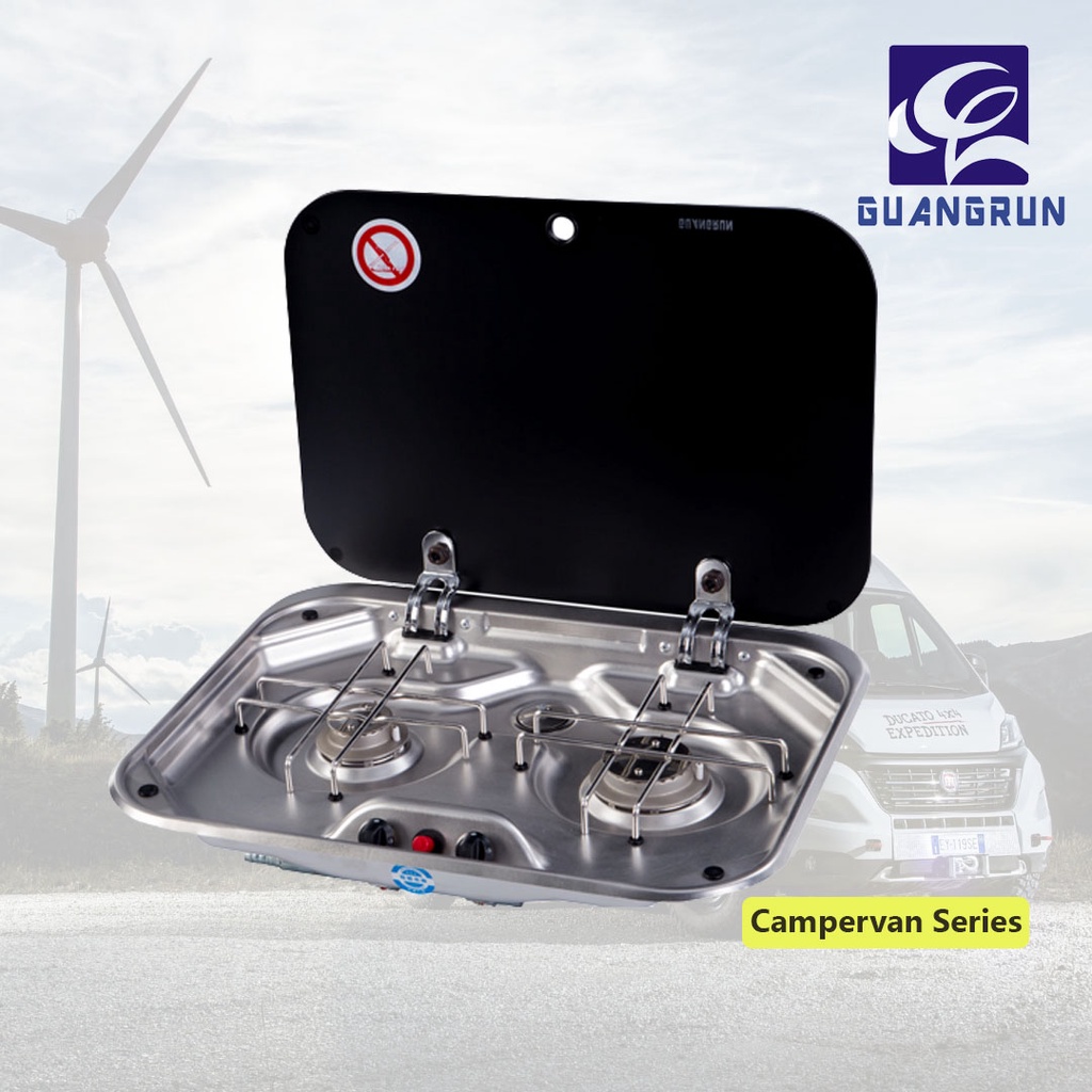 Jual Kompor GR587 Motorhome Burner Campervan 2 Tungku Karavan Stove