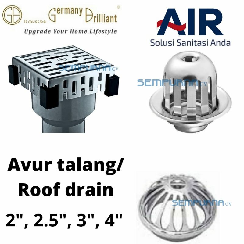 Jual Avur afur talang roof drain strainer 2" 2,5" 3" 4" Saringan