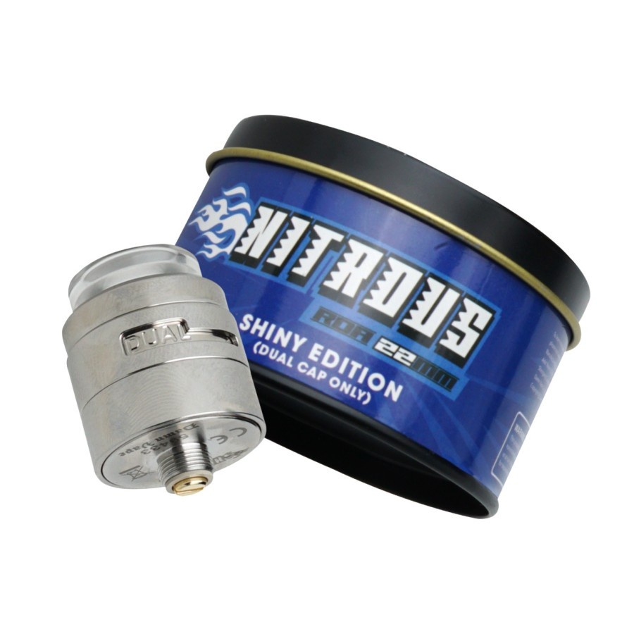 Jual NITROUS RDA Dual Cap SS Shiny Edition Silver 22mml 100 AUTHENTIC