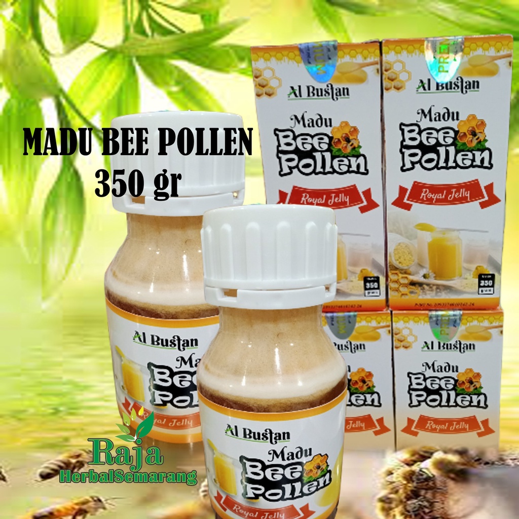 Jual Madu Bee Pollen Royal Jelly AlBustan 350 gr Madu Murni Asli