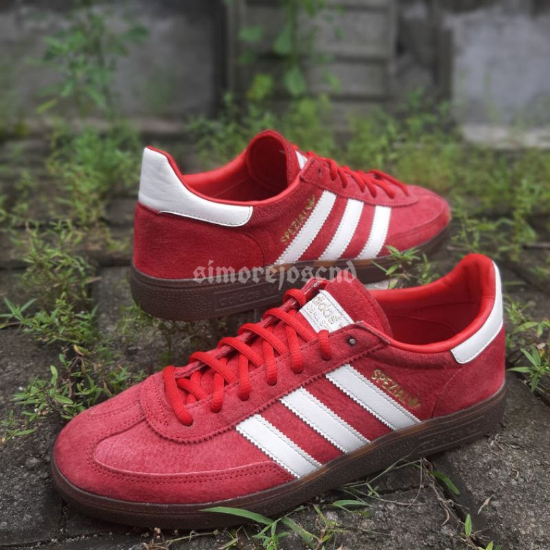 Jual adidas handball spezial red scarlet used original not samba