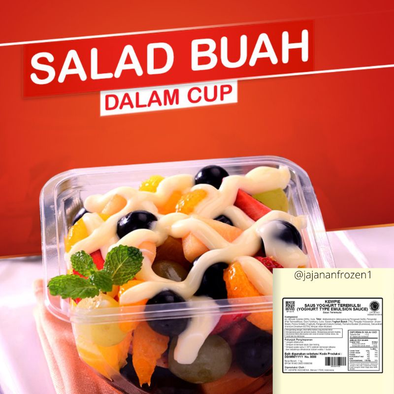 Jual Kewpie Cooking Sauce Yoghurt Mayo 1 kg Mayonnaise Yogurt Salad Buah Shopee Indonesia