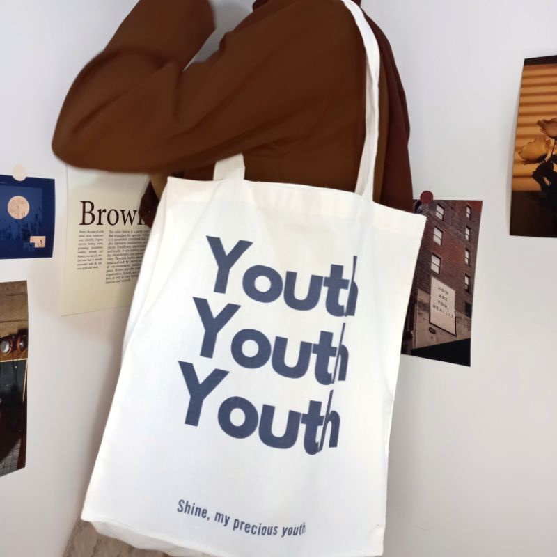 Jual Tote Bag Youth / tote bag belanja Shopee Indonesia