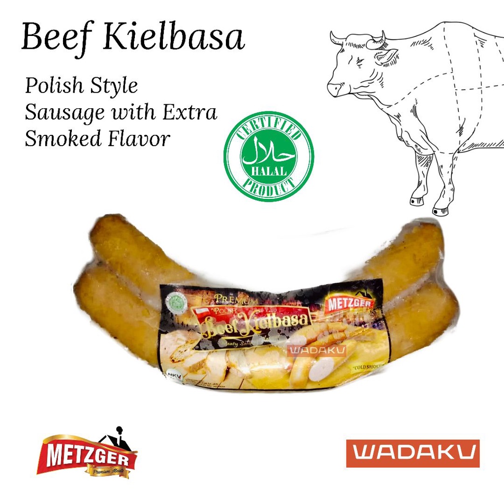 Jual Beef Kielbasa Polish Style Sausage Halal Metzger 180gr Shopee