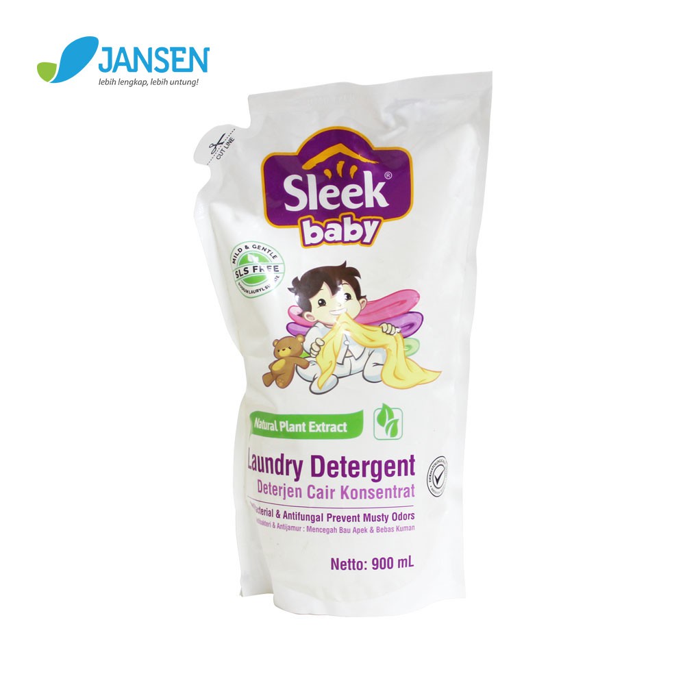 Jual Sleek Baby Laundry Detergent Pouch 900 ml Shopee Indonesia