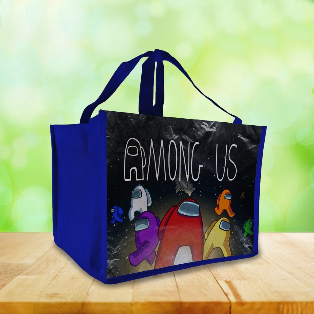 Jual Goodie bag ulang tahun anak Tas Ultah karakter AMONG US kain
