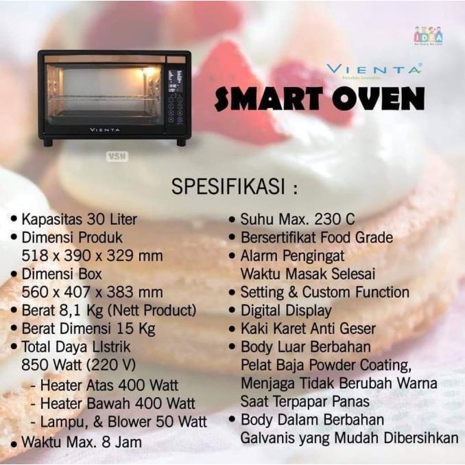 Jual Oven Listrik Low Watt/ Vienta Smart Oven Shopee Indonesia