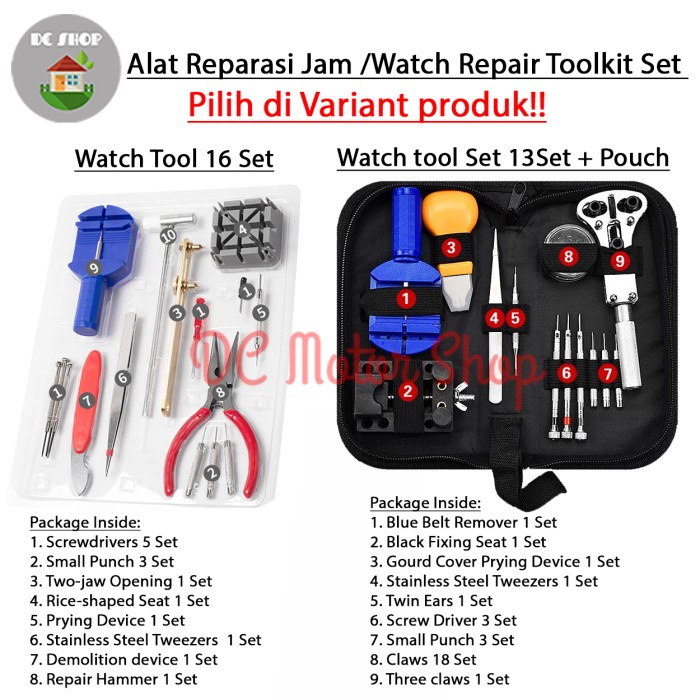 Jual Alat Service Jam Tangan / Alat Reparasi Jam Tangan Arloji Set