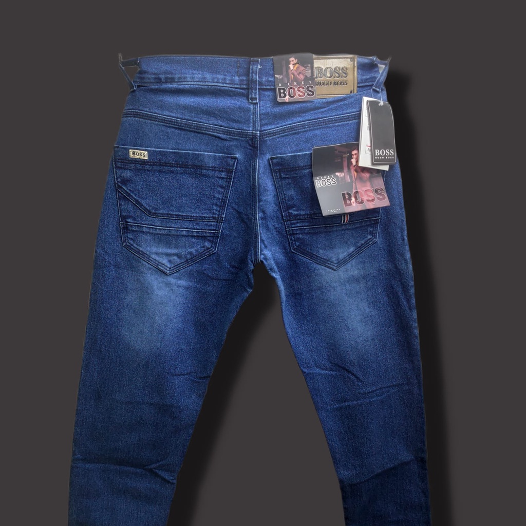 Jual JEANS SLIM PRIA BOSS 2735/JEANS PANJANG/JEANS MURAH/TERPOPULER