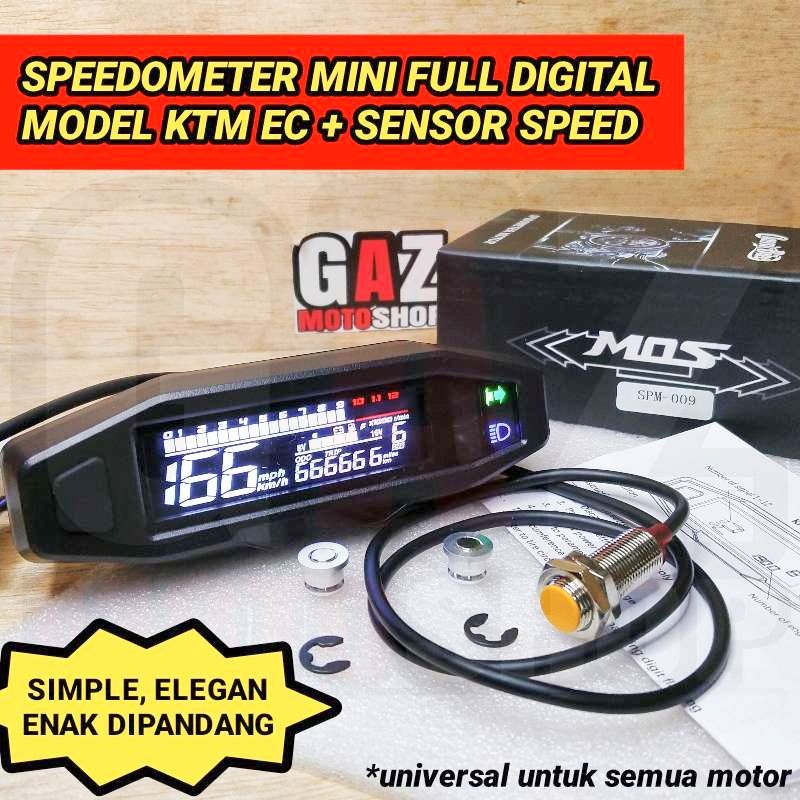 Jual Speedometer Digital Mini Model KTM XC Spido LED Full Indikator