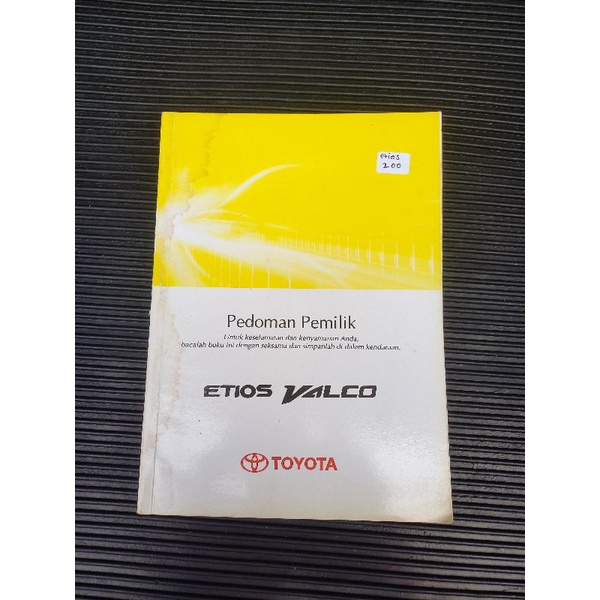Jual manual book / buku pedoman / buku manual toyota etios valco