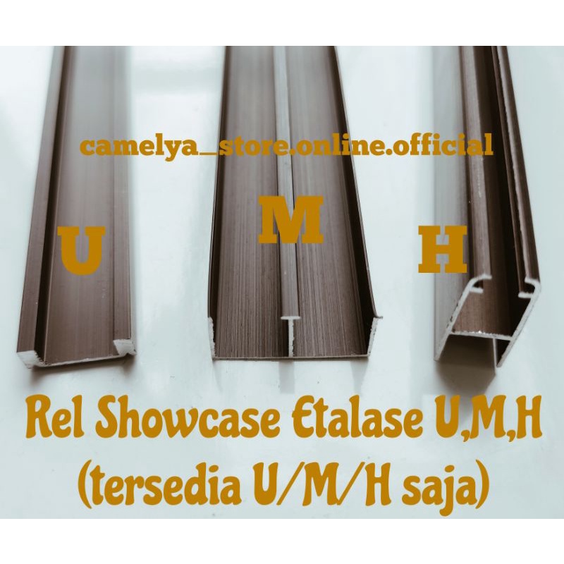 Jual U,M,H Rel Showcase Etalase Aluminium Per BatangCOKLAT Shopee